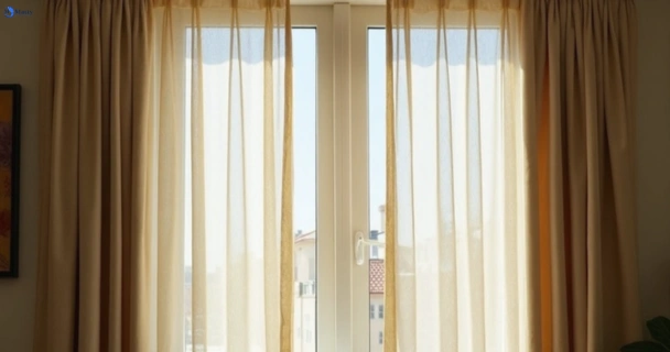 Dusty and dull curtains in bellbrae-vic before steam cleaning